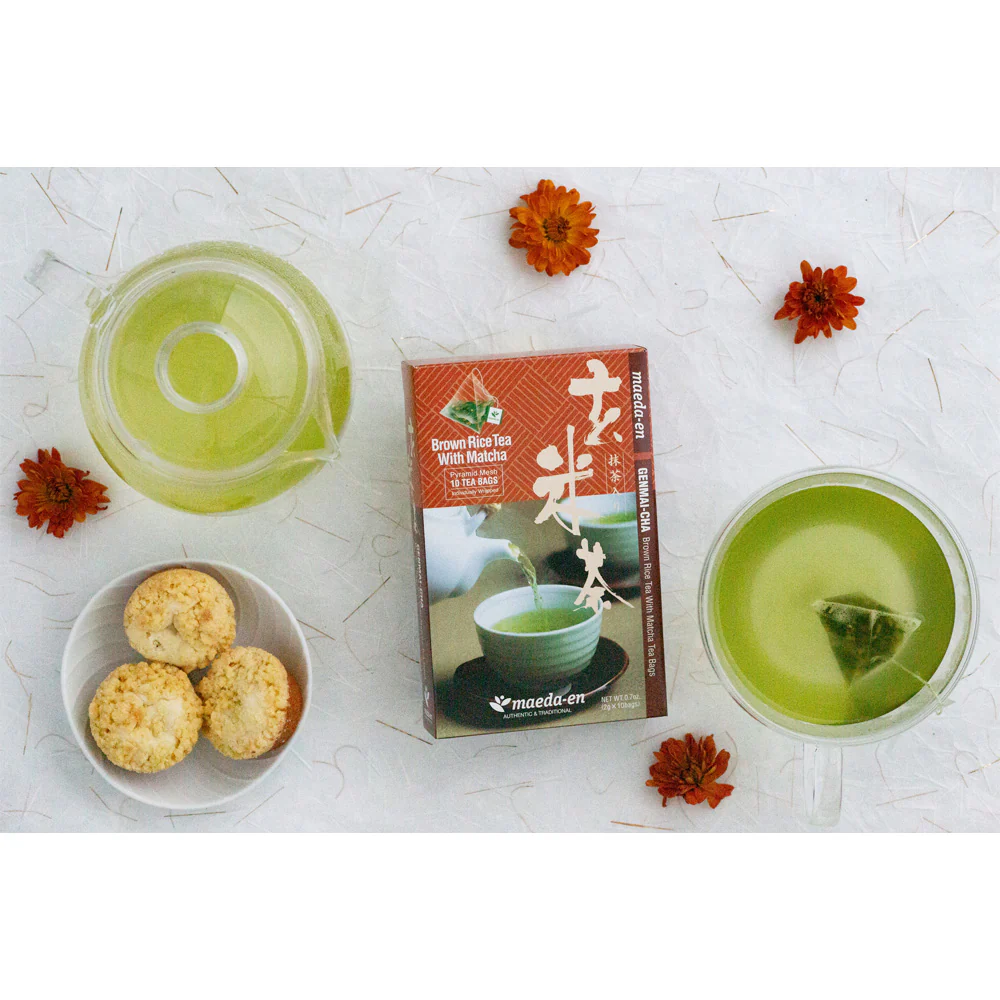 Genmai-cha Roasted Rice Green Tea with Matcha Tea Bags (10Bags) (Wholesale) - Image 5