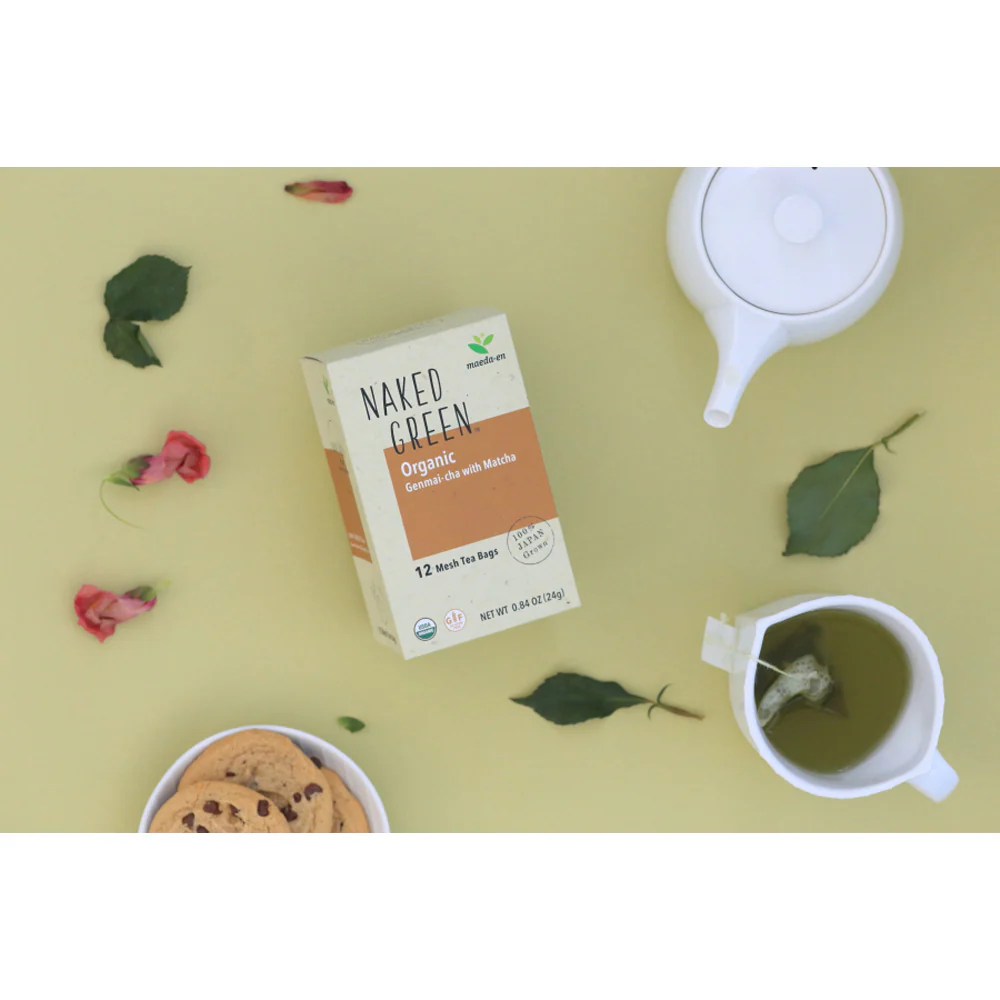NAKED GREEN Organic Genmai-cha w/Matcha Tea Bags (Wholesale) - Image 6